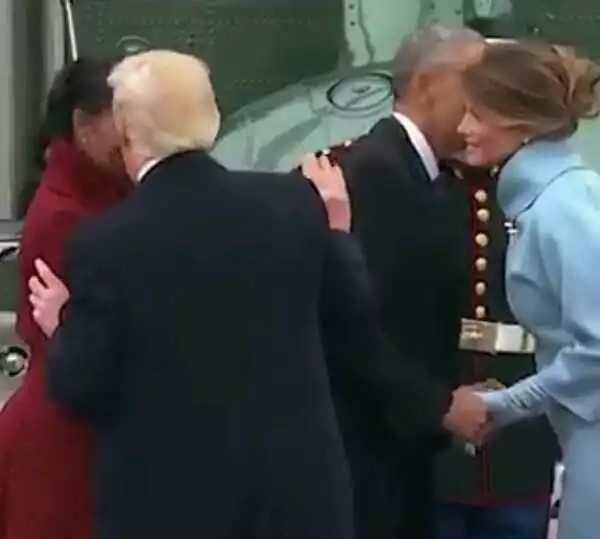See the emotional moment the Trump saw the Obama
